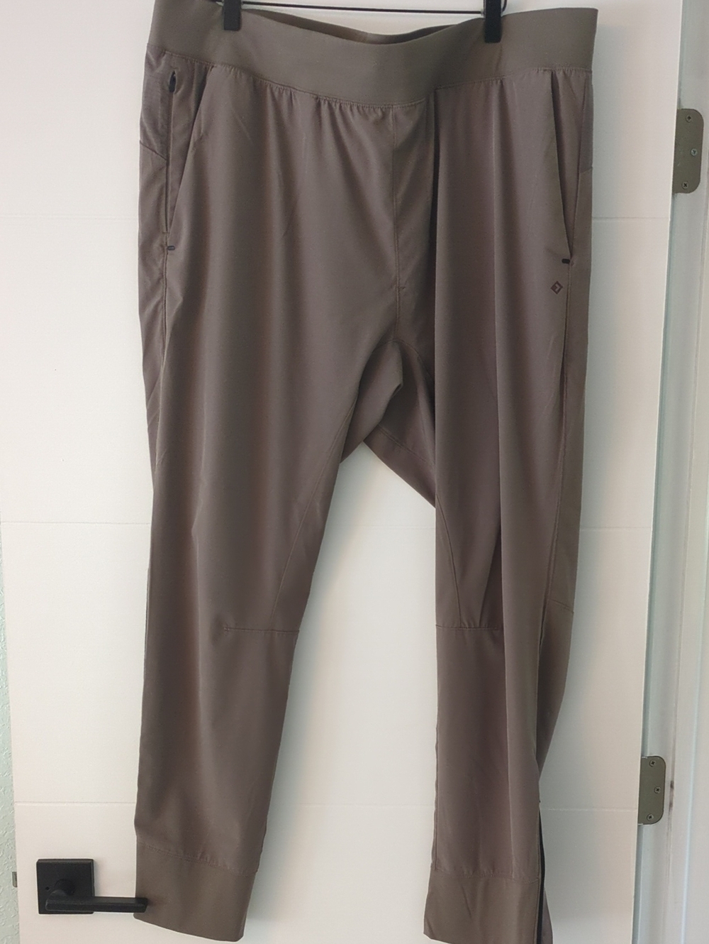 YPB Women's Casual Stretch Lightweight Pull On Pants in Taupe Sz XXl Pockets